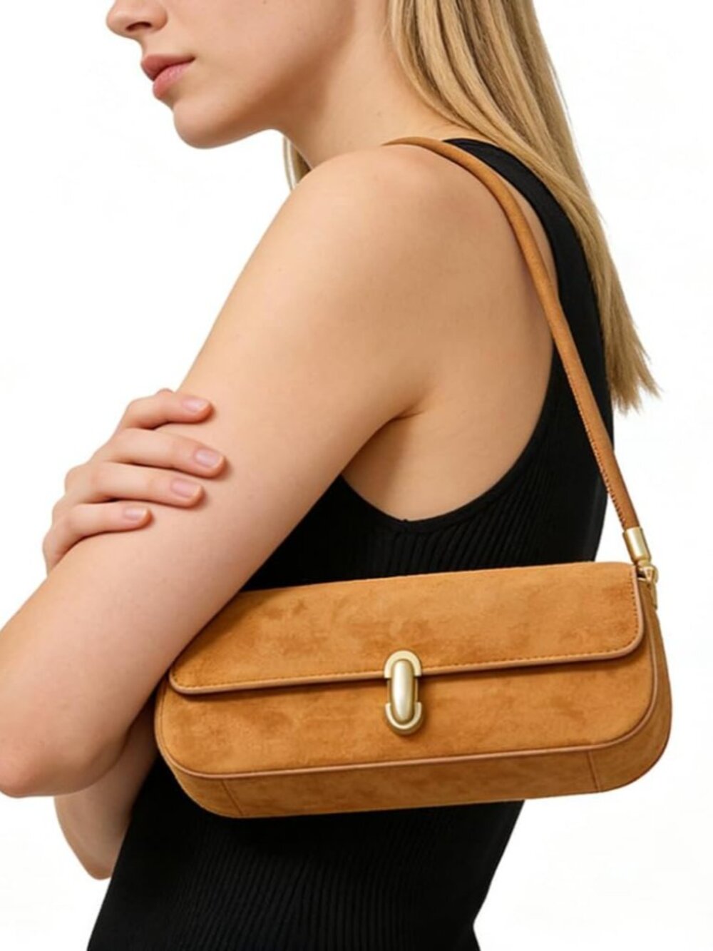 Women Shoulder Bag Underarm Purses For Women Square Shape Trendy Handbag - Picture 5 of 6
